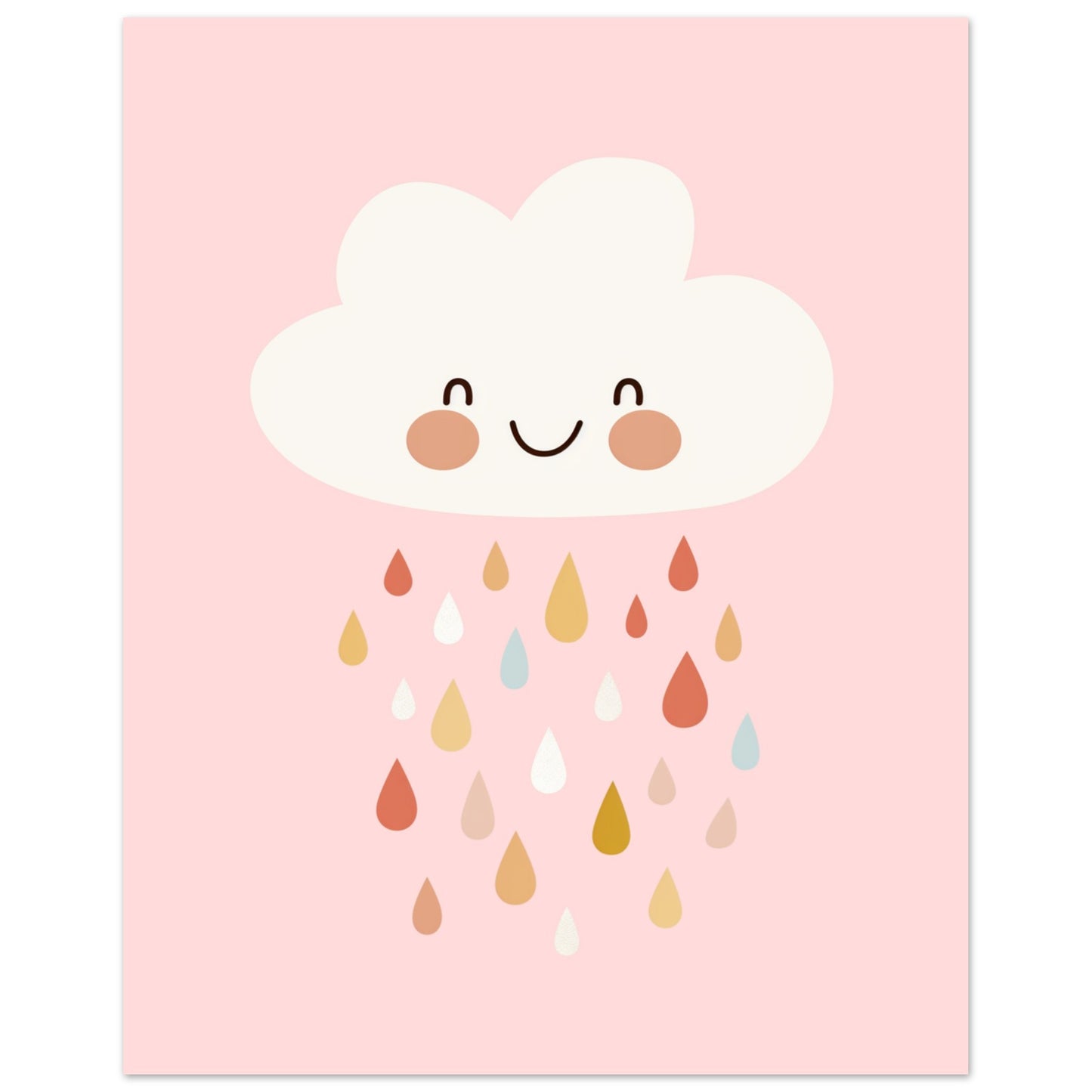 Happy Rain Cloud Poster