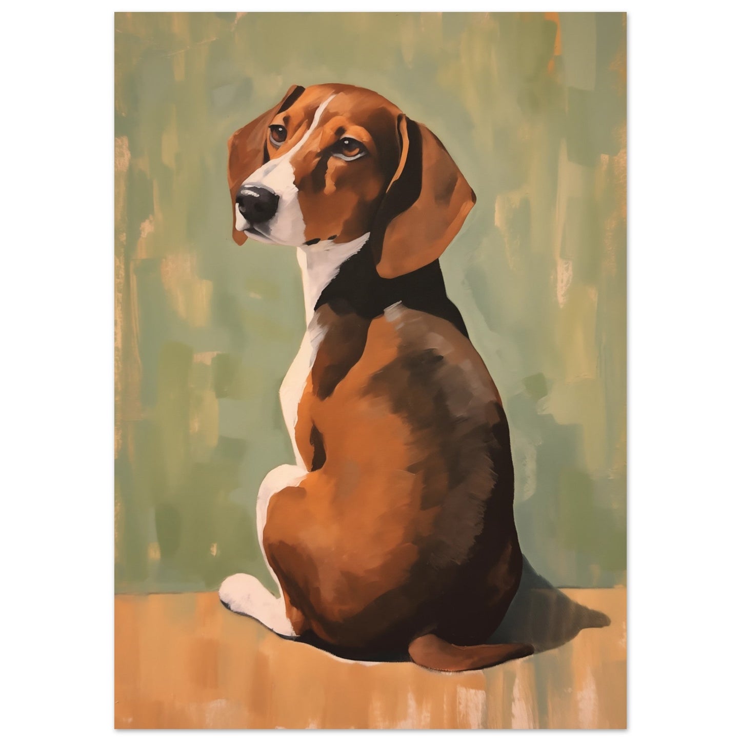 A Beagle Musing captured in a captivating wall art.