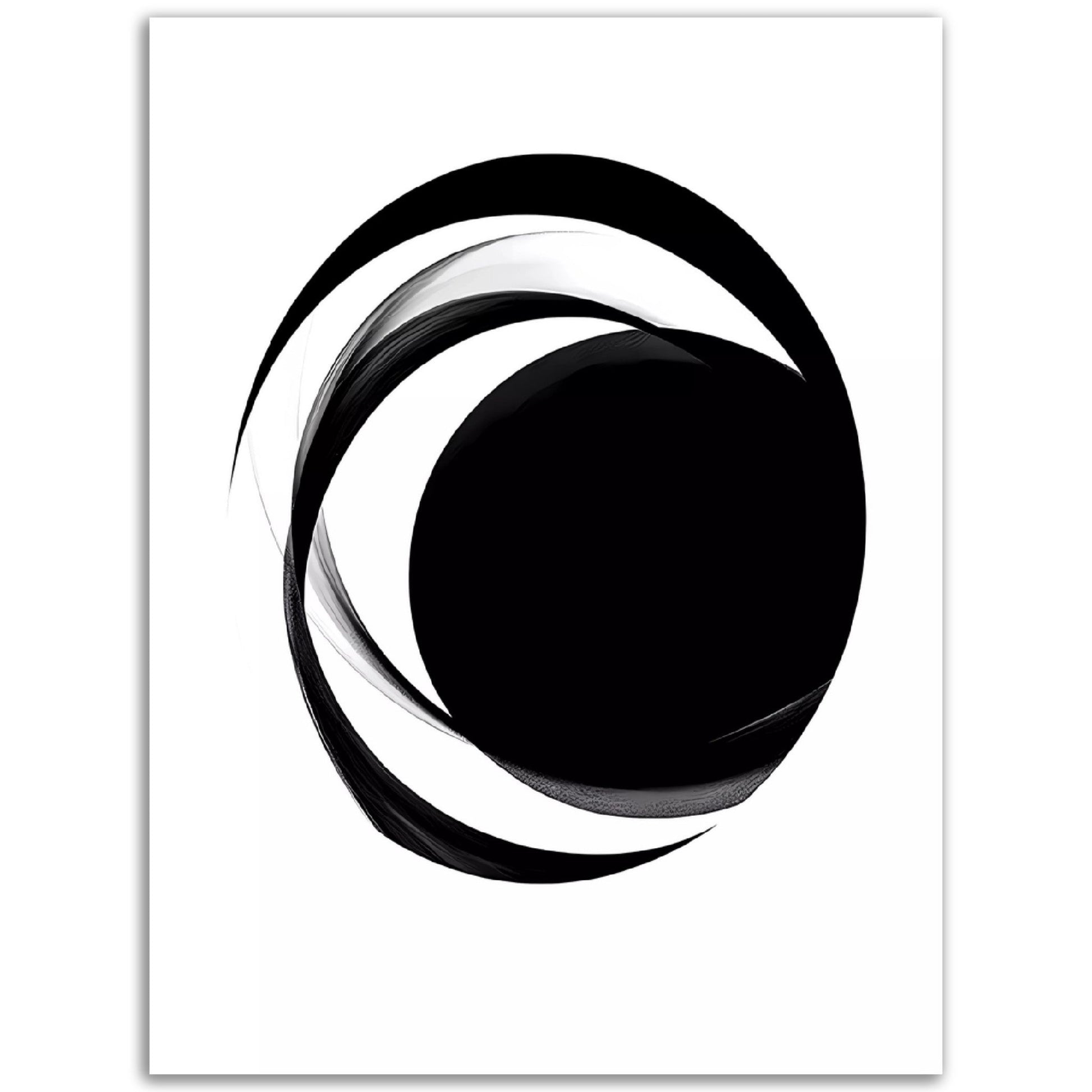 A black and white Abstract Art design, perfect for Circular Disintegration art or a poster.