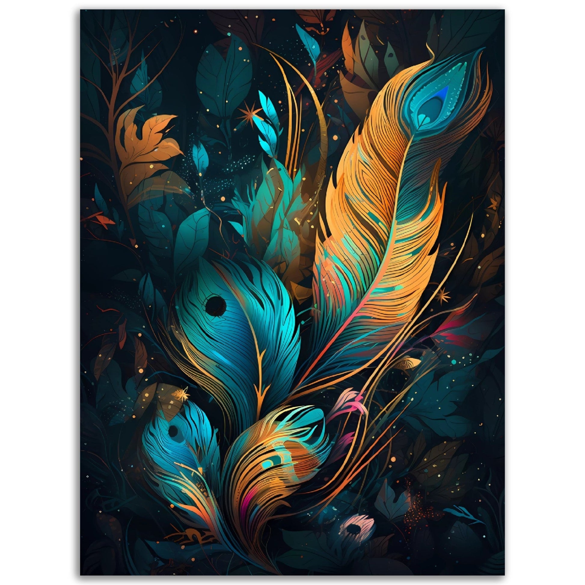 Elegant Abstraction on a black background create stunning Poster Wall Art.