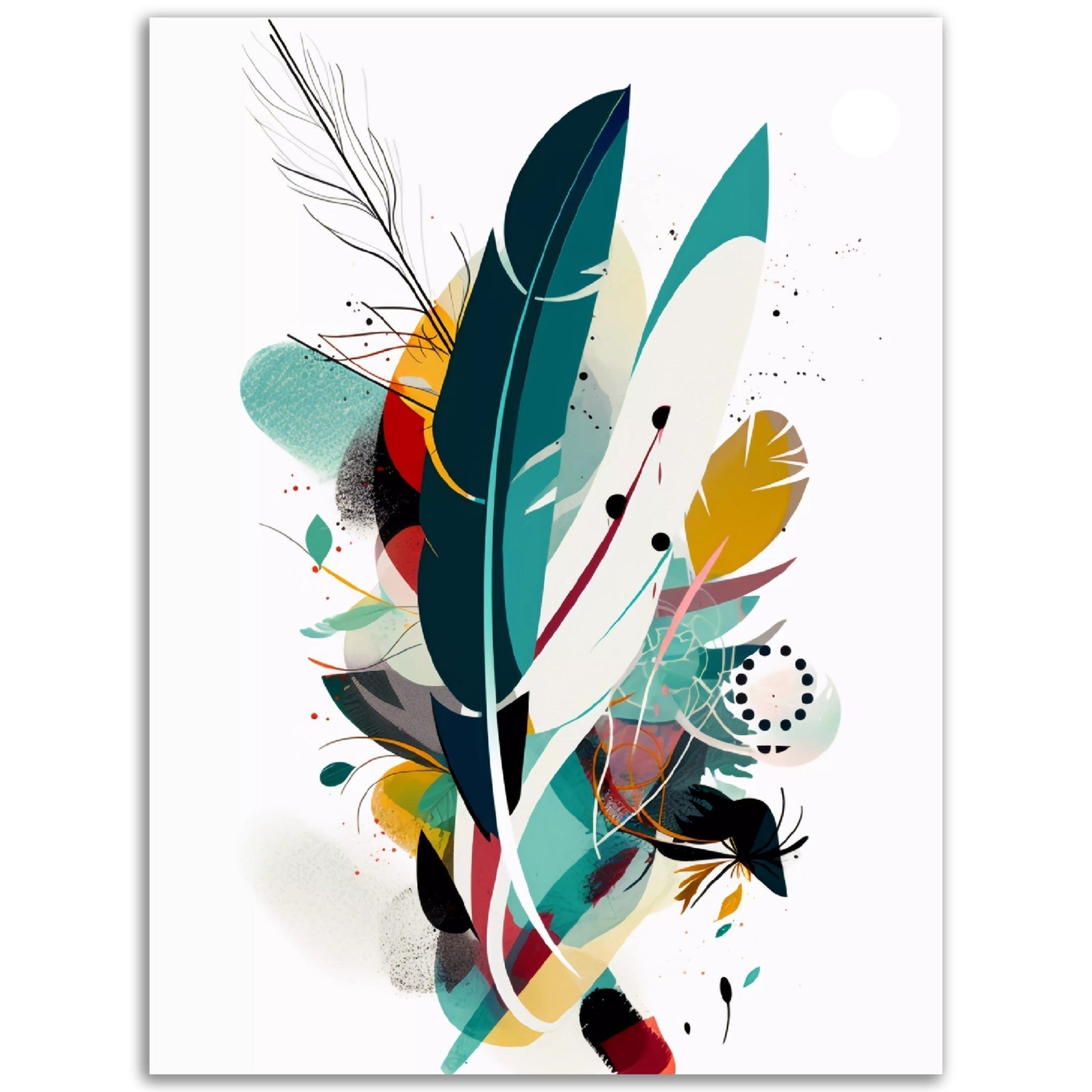 An Abstract Art painting of Feathery Rain on a white background, perfect as wall art for your room.