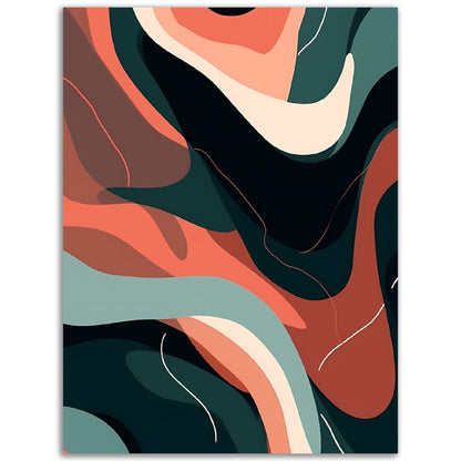 A Pop Art Abstract Art painting on a striking black background, ideal for wall art enthusiasts seeking Flow or Posters for Room.