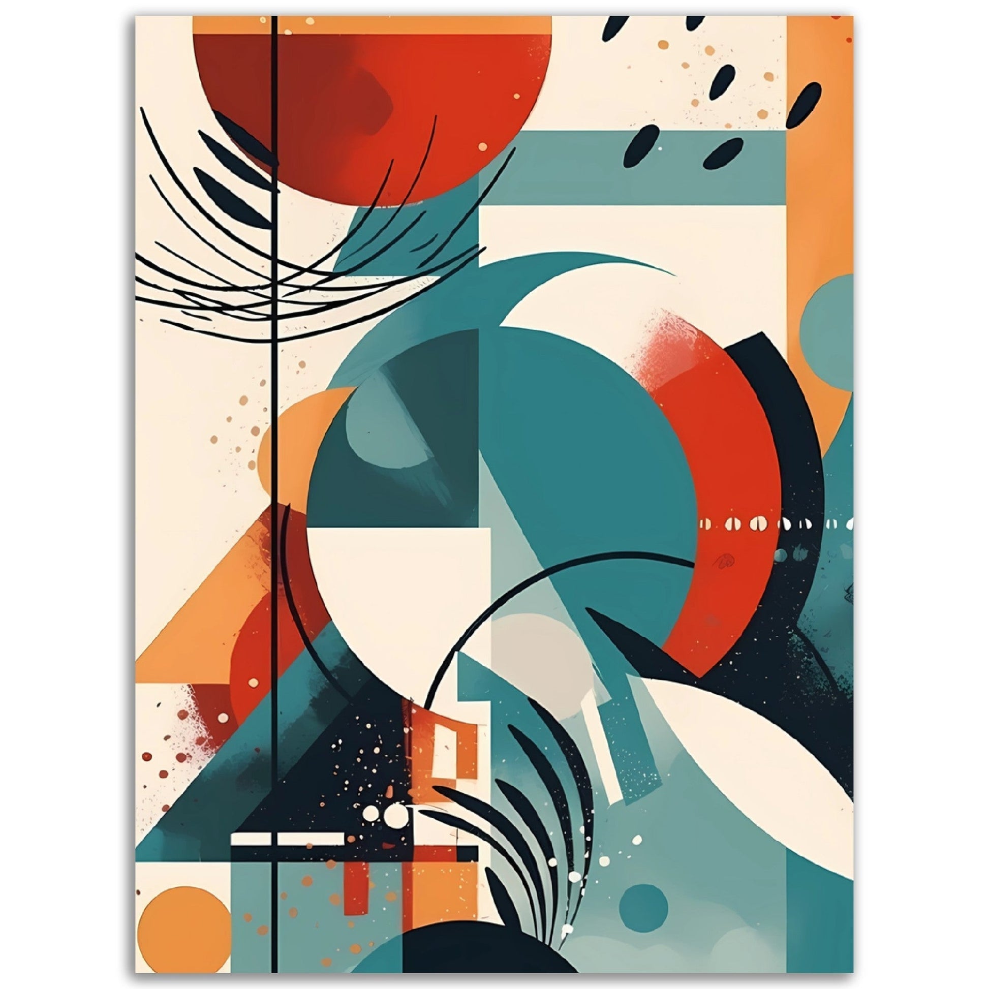 A colorful Abstract Art Havana art print, perfect for posters for room.