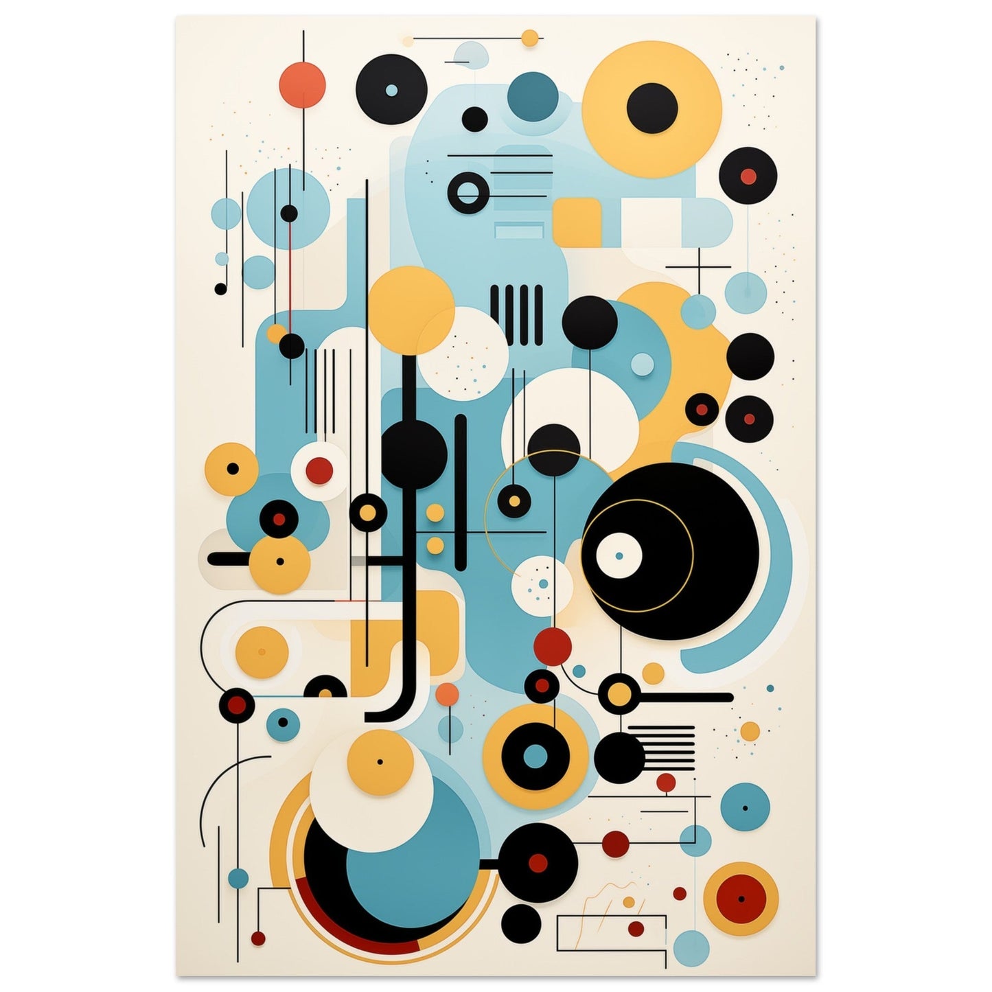 A Pop Art Rhythmic Patterns art print with circles and circles.