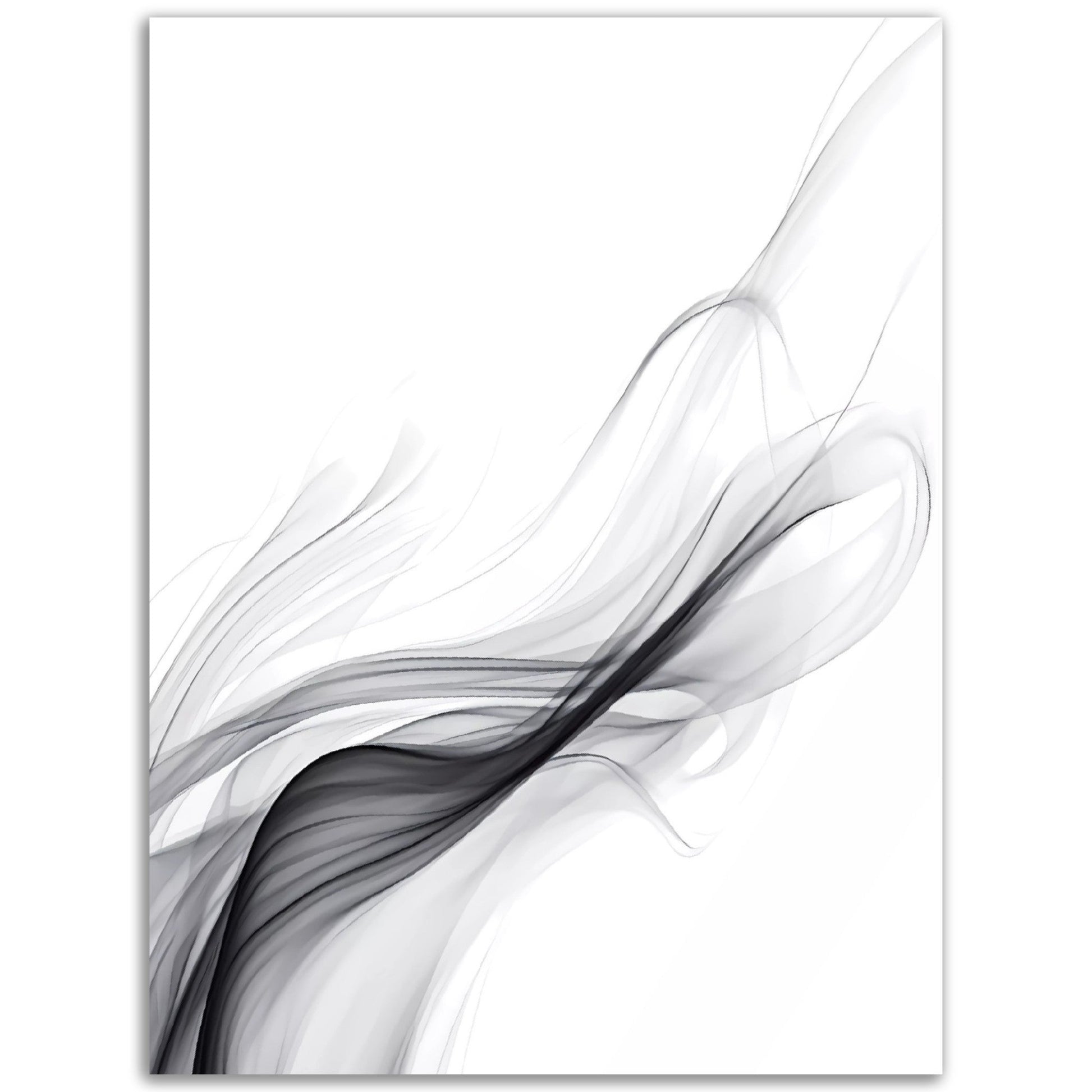 A black and white Abstract Art painting on a white background, available as high quality Smoketower posters.