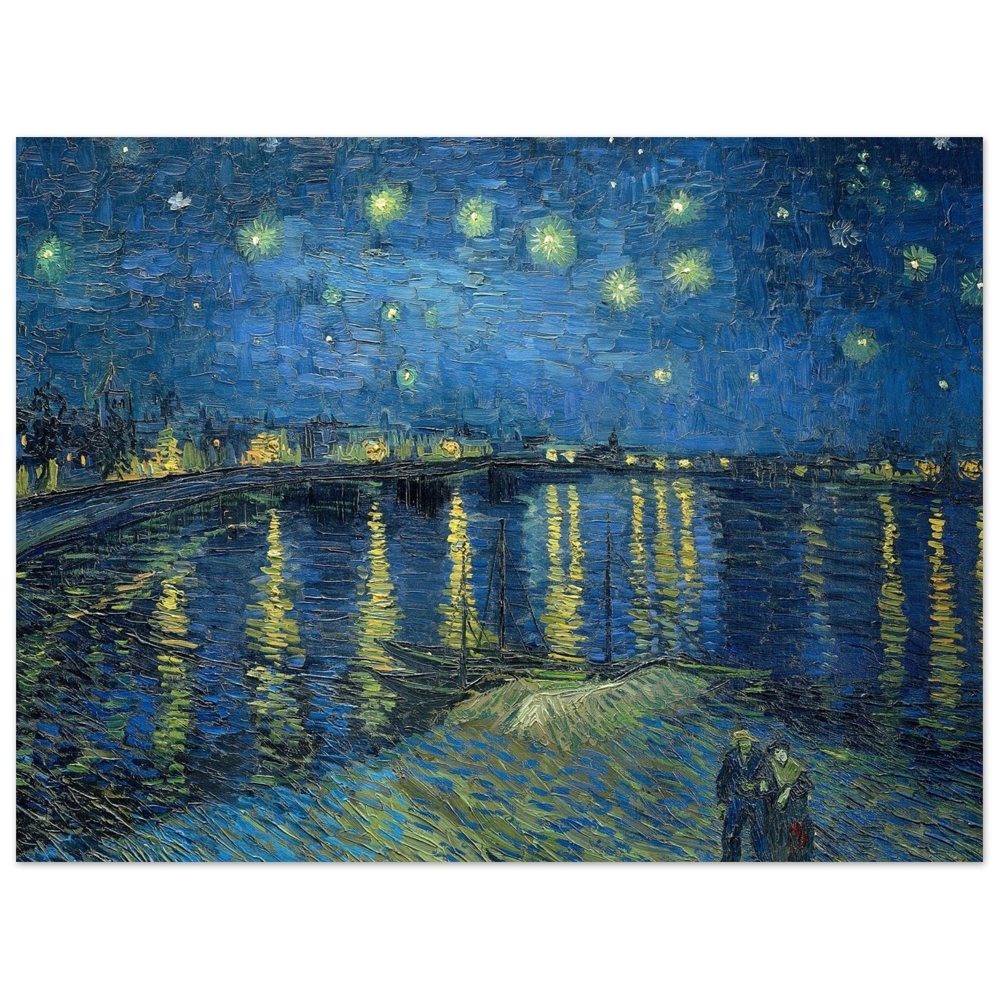 Starry Night Over the Rhone by Traditional Art Poster Wall Art.