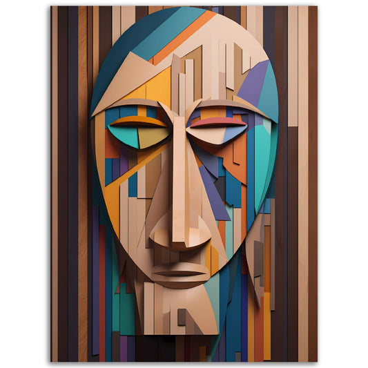 A Pop Art, high quality Stoic Face poster, perfect for adding colorful wall art to any room.