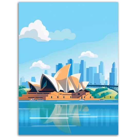 The Sydney Opera House is displayed in the background, making Sydney Opera House an excellent choice for high-quality posters or wall art to decorate any room.