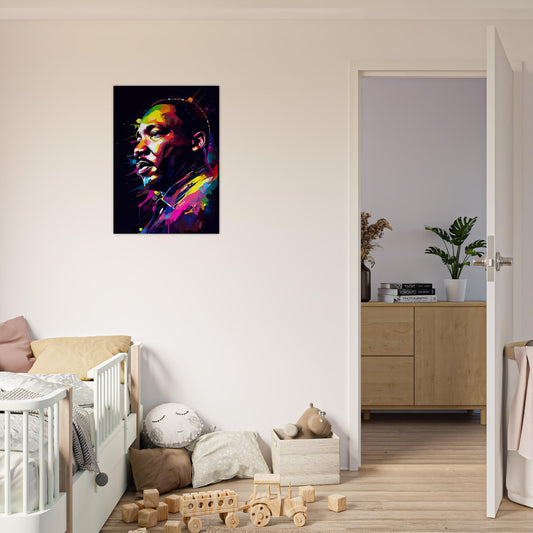 A child's room adorned with a high-quality poster of The Color of Martin on the wall.