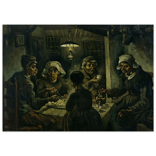 A high-quality poster wall art of The Potato Eaters, perfect for room decor.