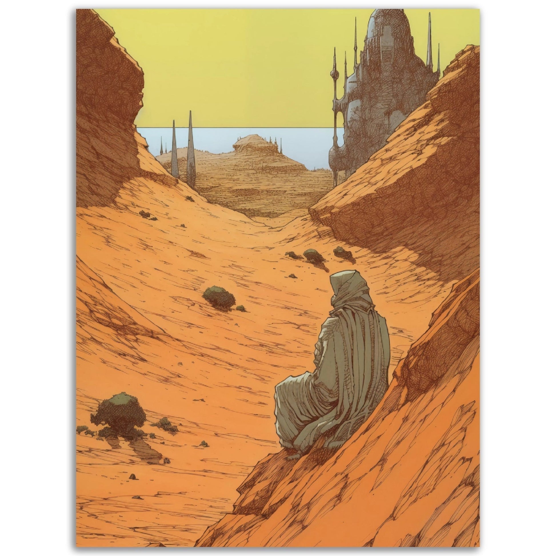 A high-quality illustration of "The Young Traveller At Rest", perfect for poster wall art in any room.